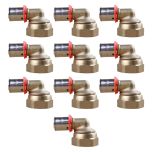 Lot de 10 raccords à sertir Coude PER Ø16x1,5 - Femelle écrou Libre 3/4" (20/27) - IBP Bänninger