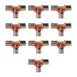 Lot de 10 raccords Té PER à sertir égal Ø16x1,5 - IBP Bänninger