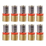 Lot de 10 Adaptateurs PER à sertir Ø12x1,1 - Cuivre à souder Femelle Ø14 - IBP Bänninger