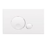 Plaque de commande Globe double débit blanche en ABS - Regiplast