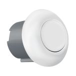 Poussoir de commande pneumatique simple débit à encastrer - blanc - Regiplast
