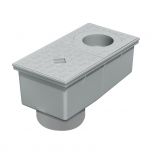 Regard de descente 165 x 320 mm pour eaux pluviales sortie 100/125 mm - Gris