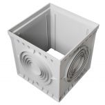 Réhausse regard polypropylène 550 x 550 mm avec sorties multidiamètres - First Plast