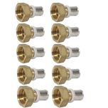 Lot de 10 raccords multicouche à sertir femelle écrou libre (20/27) 3/4" - Ø16x2,0-MULTIPEX
