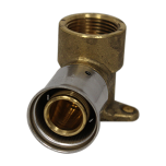 Coude applique multicouche laiton à sertir TH ou BE Femelle (20/27) 3/4" - Ø26x3.0 HENCO