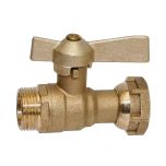 Robinet compteur droit 80 mm mâle 1" (26/34) - écrou prisonnier 1" (26/34) - Somatherm