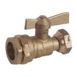 Robinet compteur droit PE Ø25 - écrou prisonnier 1" (26/34) - Somatherm