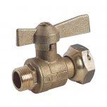 Robinet compteur droit 65 mm mâle 3/4" (20/27) - écrou prisonnier 3/4" (20/27) - Somatherm