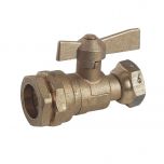 Robinet compteur droit PE Ø32 - écrou prisonnier 1" (26/34) - Somatherm