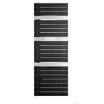 Sèche-serviette électrique Arborescence Smart black/white 750W - 1350 x 600 mm - Collecteur à droite - Finimetal