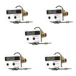 Lot de 5 Compteurs énergie thermique à jet unique standard calibre 15 - mâle 3/4" (20/27) - Sferaco