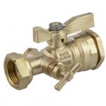 Robinet droit avant et après compteur laiton + purge - PE25 - Ecrou prisonnier 3/4" (20/27) - Sferaco