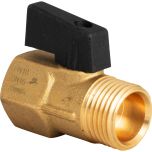 Mini vanne laiton CW617N 4MS ACS Mâle-femelle 3/8" (12/17) - Sferaco