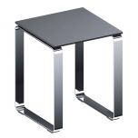 Tabouret de douche Sgabello en aluminium brillant avec siège ABS - L355x l355x h430 mm - anthracite - Ko-I-Noor