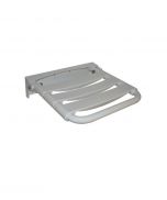 Siège de douche rabattable en inox 304 avec lattes en polypropylène blanc - Regiplast