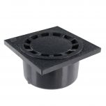 Siphon de sol PVC 300x300mm sortie verticale Ø100-200 - Anthracite