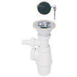 Siphon D'Évier Wirquin Néo ⌀40 Mm Avec Prise Machine à Laver - Blanc, Anti-Fuites