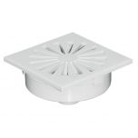 Siphonette 150x150mm sortie verticale Ø50 - Grille ABS