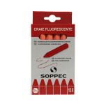Boîte de 12 craies de marquage Fluorescente - ROUGE