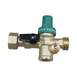 Bloc réducteur de pression à piston 3 en 1 PRONORM avec vanne et clapet - femelle écrou libre/mâle 3/4" (20/27) - Somatherm