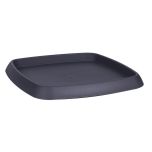Soucoupe carrée CHORUS Gris anthracite 22 cm, pour pot 25 cm - EDA