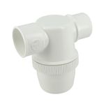 Siphon de parcours blanc PVC-C à coller - entrée horizontale Ø40