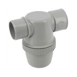 Siphon de parcours gris PVC-C à coller - entrée horizontale Ø40