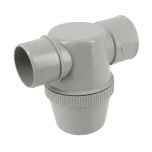 Siphon de parcours gris PVC-C à coller - entrée horizontale Ø50