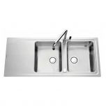 Évier de cuisine Inox lisse STROMBOLI - L 1170 x l 510 x P 195 mm - sous-meuble de 90 cm