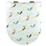 Abattant WC Wood Slim Swim Brillant, descente assistée et déclipsable - Olfa