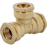 Té égal 90° DECA laiton tube PE ancienne génération Ø21 - Sferaco