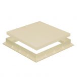 Tampon de sol PVC léger 284 x 284 mm avec cadre anti-choc 300 x 300 mm - 24,00 KN - Sable - First Plast