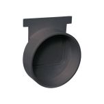 Naissance fond noir pour caniveau PP PRATIKO EASY série 100 Bas - droite et gauche sortie Ø50 - First Plast