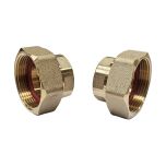 Lot de 2 raccords union en laiton pour circulateur G1"1/2" (40/49) - sortie Femelle 1" (26/34) - Thermador
