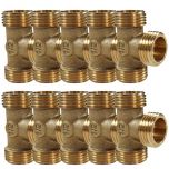 Lot de 10 Tés Laiton Mâle 1/2" (15/21) - Arcanaute