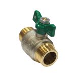 Vanne à sphère Passage Intégrale NF PN40 ACS Papillon Vert M/M 3/4" (20/27) - Sferaco