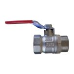 Vanne à sphère PN25 NILE ACS 1"1/4 (33/42) Mâle Femelle - Poignée plate rouge - Arco