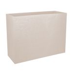 Jardinière muret LOFT XL VOLCANIA double paroi décor pierre - 99,5 x 29,5 x 78,5 cm - 63 L - Beige calcaire - EDA