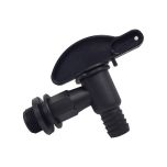 Robinet gros debit joint plat noir 1" (26/34) pour récupérateur d'eau