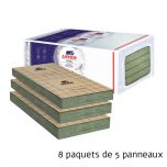 8 paquets de 5 panneaux laine de verre URSA PRK 32 TERRA revêtu kraft - Panneau 4.05 m²  - Ep. 120mm - Soit 32.4 m² - R 3.75 - Ursa