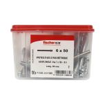 100 pattes à vis métaux 7x150 - 6 x 50 mm - Fischer