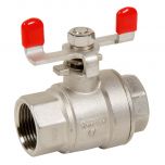 Vanne à sphère INOX manette papillon PN50 - Femelle 1" (26/34) - Sferaco