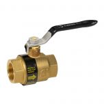 Vanne à sphère laiton FF 1"1/4(33/42) PN16 ACS avec clapet anti-retour BALLSTOP - Sferaco