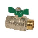 Vanne à sphère Passage Intégral NF PN25 ACS Papillon Vert M/F 1" (26/34) - Sferaco