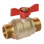 Vanne à sphère PN30 Passage intégral ACS Papillon rouge M/M 1/2'(15x21) SOMATHERM