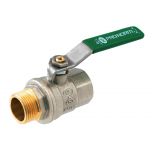 Vanne à sphère NF PN25 Passage Intégral ACS Poignée Verte M/F 1/2" (15/21) SOMATHERM