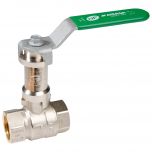 Vanne à sphère à prolongateur PN40 NF ACS Poignée Plate Verte F/F 3/4" (20/27) - Sferaco