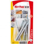Blister de 10 chevilles à frapper Ø5x50 mm collerette fraisée et vis tête fraisée pour structures en bois - Fischer