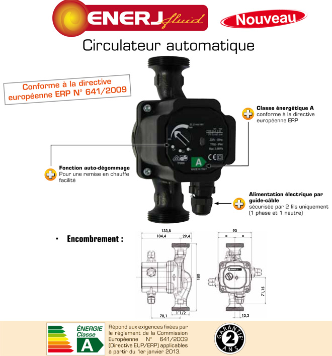 Pompe chauffage ENERJFLUID