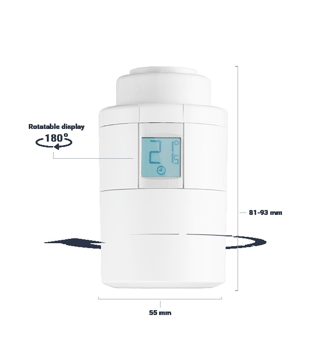 tête Danfoss ECO dimensions